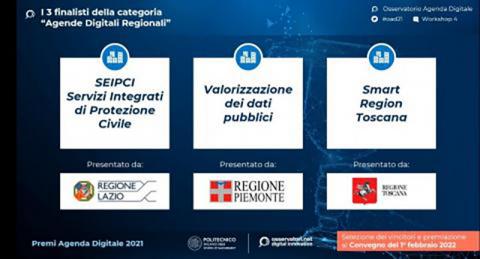 Finalisti premio Agende digitali Regionali.